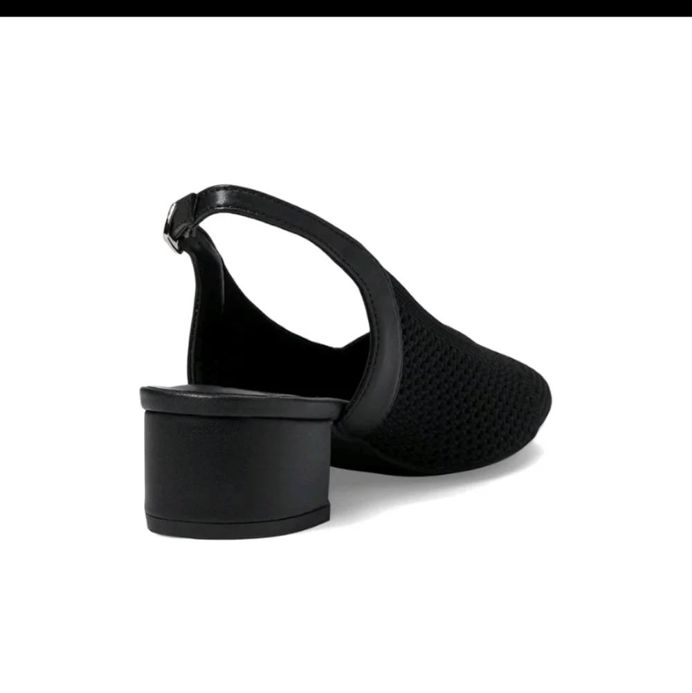 David Tate Women's Glenna Stretched Fabric Slingback Pump Sandals - Black